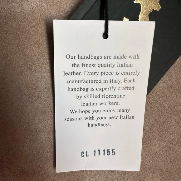 Viral Claudia Firenze Taupe Suede Leather Tote Satchel Bag NWT - Picture 6 of 8